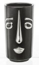 náhled Keramická čierna váza so striebornou tvárou GD DESIGN