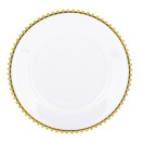 náhled Dekoratívny plastový tanier so zlatým okrajom GD DESIGN
