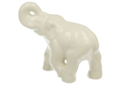 Biely keramický slon