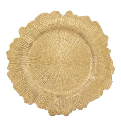 Dekoratívny tanier plastový zlatý
