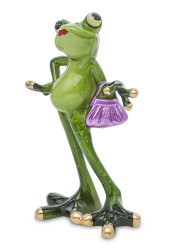 Figúrka žabie slečny s kabelkou