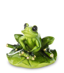 Figúrka žaba na lekne