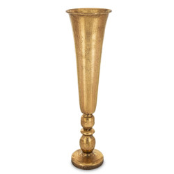 Vysoká váza v zlatej farbe