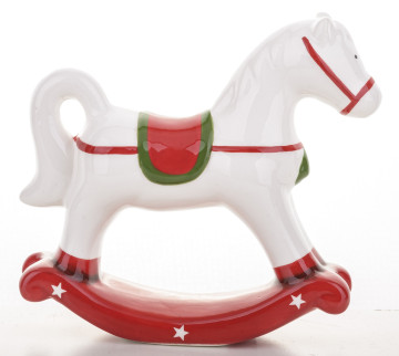 detail Vianočná keramická figúrka kôň 14 cm GD DESIGN