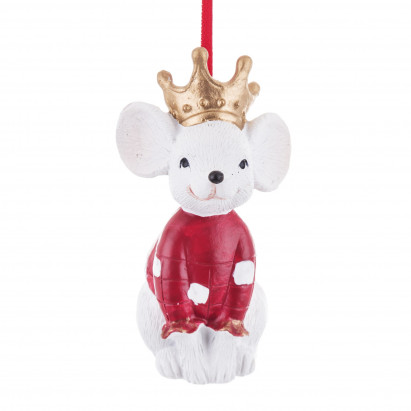 Vianočné dekorácie myška s korunkou