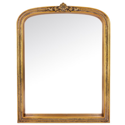 Nástenné zrkadlo zlaté s ozdobným rámom