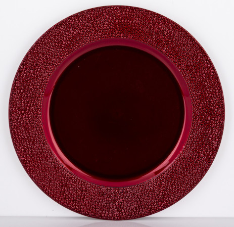 detail Dekoračný tanier červený GD DESIGN