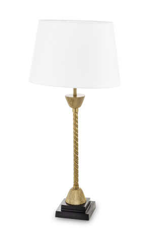 detail Vysoká stolná lampa s bielym tienidlom GD DESIGN
