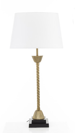 detail Vysoká stolná lampa s bielym tienidlom GD DESIGN