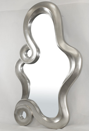 detail Originálne nástenné zrkadlo strieborné GD DESIGN