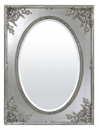 detail Oválne zrkadlo v hranatom ráme GD DESIGN
