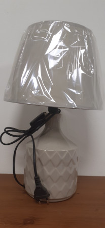 detail Lampa keramická šedá s béžovým tienidlom GD DESIGN