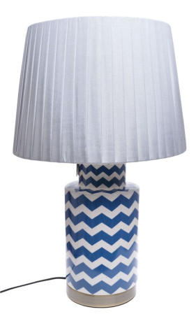 detail Stolná lampa s modrým dekorom GD DESIGN