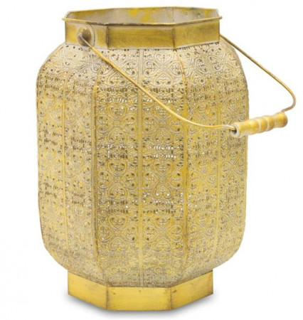 detail Kovový zlatý svietnik Maroko GD DESIGN
