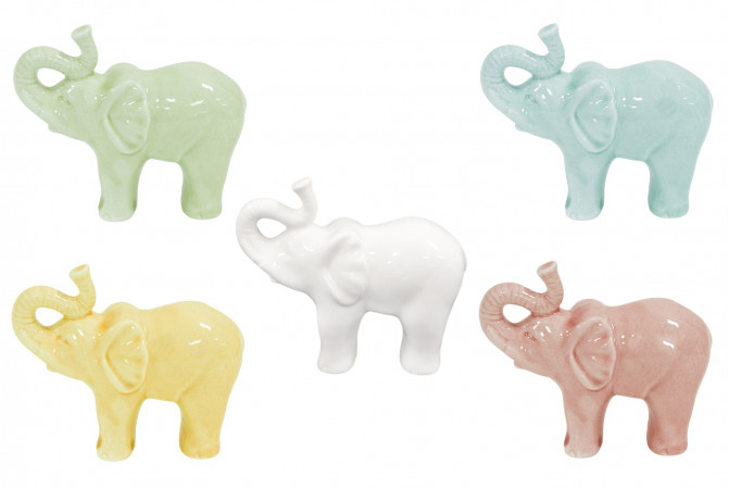 detail Farebný slon z keramiky 1 ks GD DESIGN