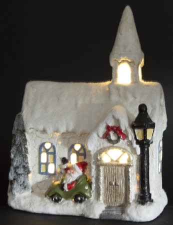 detail Vianočné dekorácie domček s LED osvetlením GD DESIGN