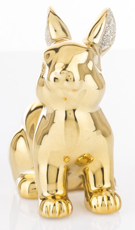 detail Dekoračná figúrka králik zlatý GD DESIGN