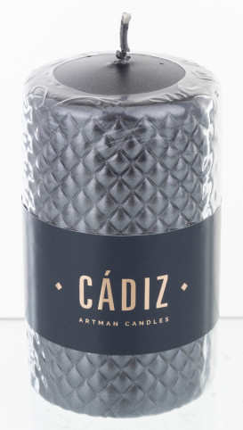 detail Čierna sviečka Cádiz valec 12x7 cm GD DESIGN