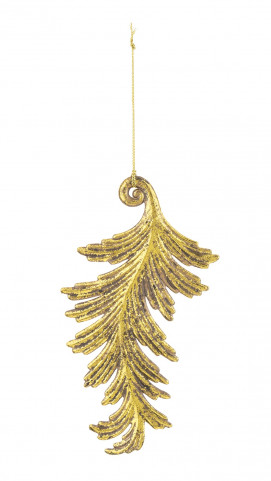 detail Vianočná ozdoba vetvička zlatá GD DESIGN