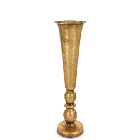 detail Váza vysoká kovová zlatá GD DESIGN