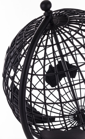 detail Globus kov čierny 47 cm GD DESIGN