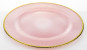 náhled Ružový sklenený sklenený tanier so zlatým lemom GD DESIGN