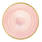 náhled Ružový sklenený sklenený tanier so zlatým lemom GD DESIGN