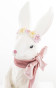 náhled Biely zajačik s ružovou mašľou 27 cm GD DESIGN
