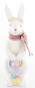 náhled Biely zajačik s ružovou mašľou 27 cm GD DESIGN