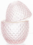 náhled Skleněná dóza ve tvaru vejce růžové rýhované GD DESIGN