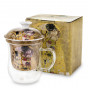 náhled Sklenený hrnček s porcelánovým sitkom Gustav Klimt GD DESIGN