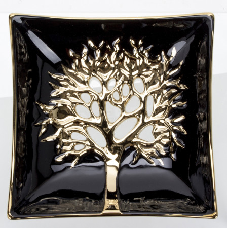 detail Porcelánová tácka zlatý strom  GD DESIGN