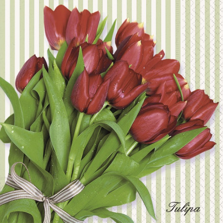 detail Servítky s tulipánmi GD DESIGN