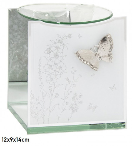 Sklenená aróma lampa s motýľom