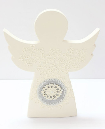 detail Veľký béžový anjel s čipkou GD DESIGN