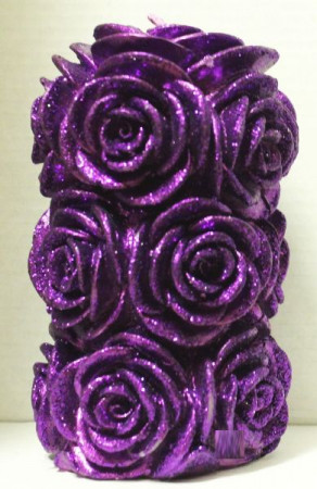 detail Sviečká valec ruže fialová GD DESIGN