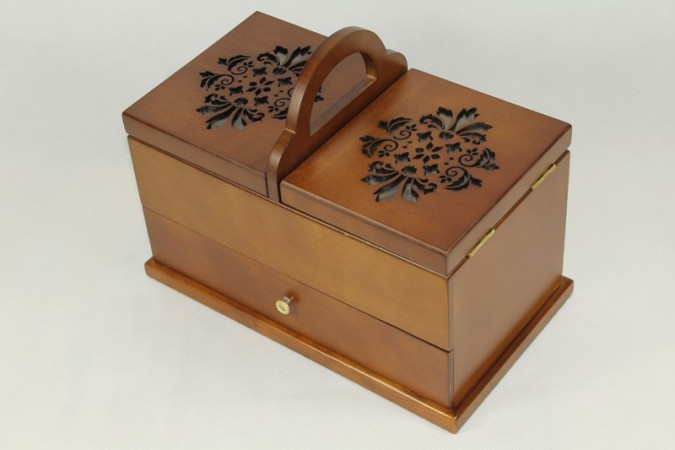 detail Dřevěná krabička na šití GD DESIGN