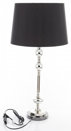 detail Strieborná lampa s čiernym tienidlom GD DESIGN