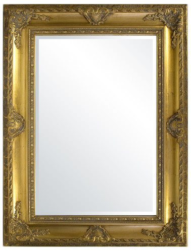 Zlaté zrkadlo s výrazným zdobením 120 cm