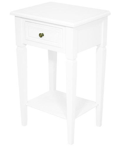 Biely drevený stolík