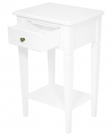 detail Biely drevený stolík GD DESIGN