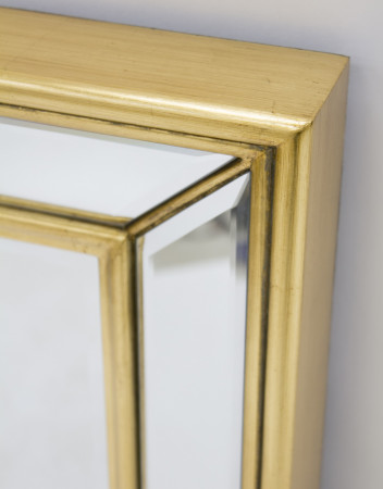 detail Hranaté zrcadlo zlaté GD DESIGN