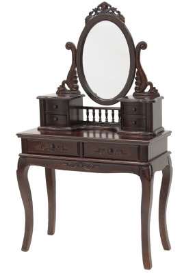 Luxusný hnedý kozmetický stolík
