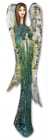 detail Obraz anjel v zelených šatách GD DESIGN