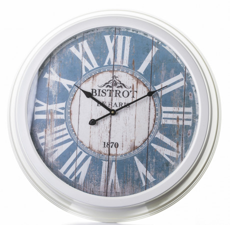 detail Kovové hodiny s bielym lemovaním GD DESIGN