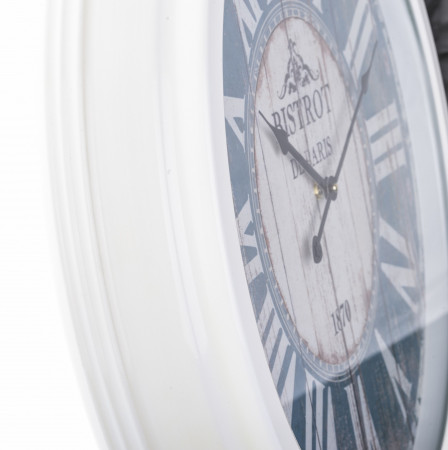 detail Kovové hodiny s bielym lemovaním GD DESIGN