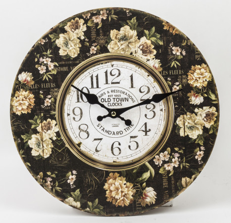 detail Nástenné hodiny s kvetmi GD DESIGN