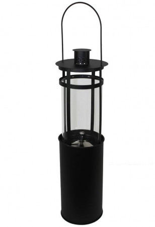 detail Čierny plechový lampáš na olej GD DESIGN