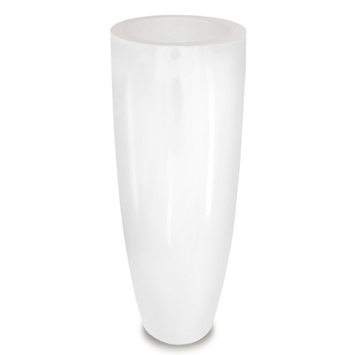 Hladká biela váza