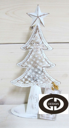 detail Vianočný kovový svietnik stromček GD DESIGN